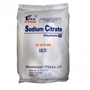 Sodium citrate dihydrate Na3C6H5O7.2H2O 93%, Trung Quốc, 25kg/bao